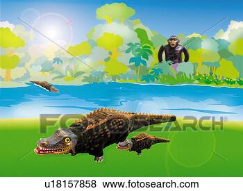 Stock Illustration - toy doll, crocodile 
and gorilla, side 
view, front view. 
fotosearch - search 
clipart, illustration, 
drawings and vector 
eps graphics images