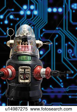 Stock Illustration - toy doll, robot, 
front view. fotosearch 
- search clipart, 
illustration, 
drawings and vector 
eps graphics images