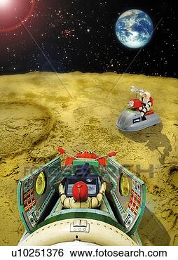 Stock Illustration - toy doll, space 
exploration, high 
angle view. fotosearch 
- search clipart, 
illustration, 
drawings and vector 
eps graphics images