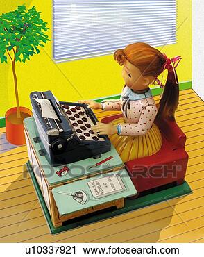 Clipart - toy doll, typewriter, 
high angle view. 
fotosearch - search 
clipart, illustration, 
drawings and vector 
eps graphics images