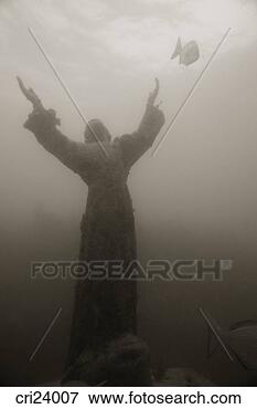 Picture - christian religious 
statue underwater. 
fotosearch - search 
stock photos, 
pictures, images, 
and photo clipart