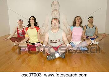Stock Photo - photo-composite 
of group of people 
practising yoga. 
fotosearch - search 
stock photos, 
pictures, images, 
and photo clipart