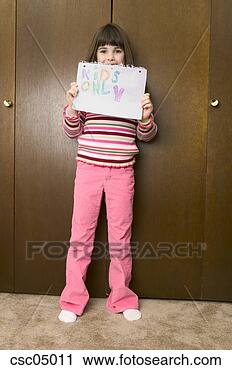 Stock Photography - young girl holding 
