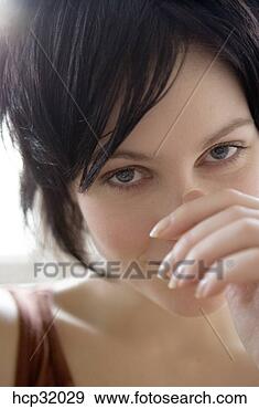 Stock Photograph - close up of woman. 
fotosearch - search 
stock photos, 
pictures, images, 
and photo clipart