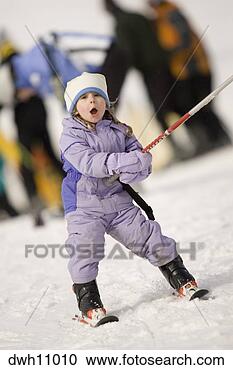 Stock Photography - girl skiing on 
bunny slope. fotosearch 
- search stock 
photos, pictures, 
images, and photo 
clipart