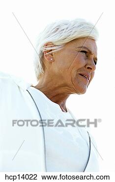 Stock Photo - senior woman grimacing. 
fotosearch - search 
stock photos, 
pictures, images, 
and photo clipart