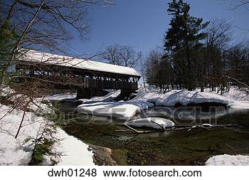 Stock Photo - snow covered bridge 
and stream in 
winter. fotosearch 
- search stock 
photos, pictures, 
images, and photo 
clipart