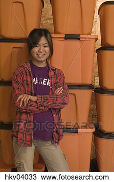 Stock Photo - teenage girl in 
front of plastic 
containers. fotosearch 
- search stock 
photos, pictures, 
images, and photo 
clipart