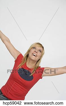 Stock Photo - woman holding 
arms outstretched. 
fotosearch - search 
stock photos, 
pictures, images, 
and photo clipart
