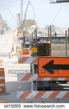 Stock Image - arrow sign at 
construction site. 
fotosearch - search 
stock photos, 
pictures, images, 
and photo clipart