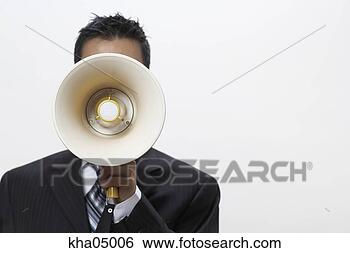 Stock Photo - businessman using 
bullhorn. fotosearch 
- search stock 
photos, pictures, 
images, and photo 
clipart