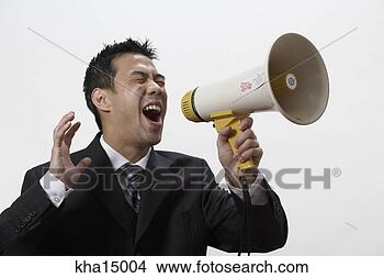 Stock Photo - businessman using 
bullhorn. fotosearch 
- search stock 
photos, pictures, 
images, and photo 
clipart