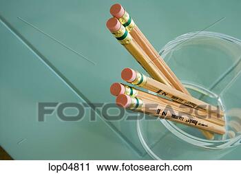 Stock Photography - cup of pencils 
on blue desk. 
fotosearch - search 
stock photos, 
pictures, images, 
and photo clipart