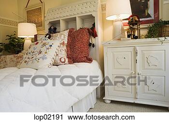 Stock Photography - decorated bedroom. 
fotosearch - search 
stock photos, 
pictures, images, 
and photo clipart
