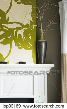 Stock Photograph - decorated fireplace 
in living room. 
fotosearch - search 
stock photos, 
pictures, images, 
and photo clipart