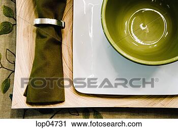 Stock Photography - earthy place setting 
and napkin. fotosearch 
- search stock 
photos, pictures, 
images, and photo 
clipart