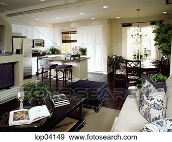 Stock Photograph - elegant living 
room, kitchen, 
and dining room. 
fotosearch - search 
stock photos, 
pictures, images, 
and photo clipart