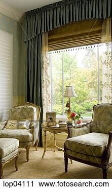 Stock Photography - elegant sitting 
room with tall 
curtains. fotosearch 
- search stock 
photos, pictures, 
images, and photo 
clipart