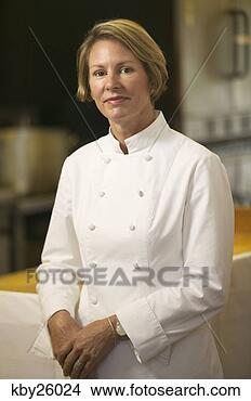 Stock Photo - female chef posing. 
fotosearch - search 
stock photos, 
pictures, images, 
and photo clipart