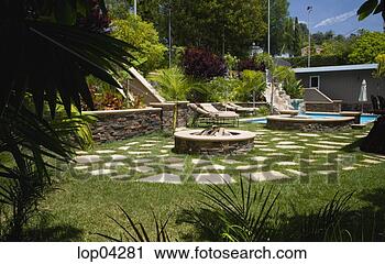 Stock Photography - fire pit in back 
yard. fotosearch 
- search stock 
photos, pictures, 
images, and photo 
clipart