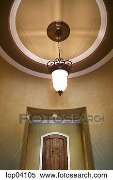 Stock Image - grand entry foyer 
with ceiling lamp. 
fotosearch - search 
stock photos, 
pictures, images, 
and photo clipart