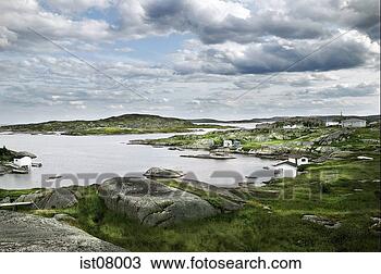Stock Photo - houses on rocky 
coastline in nova 
scotia. fotosearch 
- search stock 
photos, pictures, 
images, and photo 
clipart