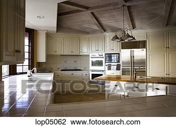 Stock Photo - large country 
style kitchen. 
fotosearch - search 
stock photos, 
pictures, images, 
and photo clipart