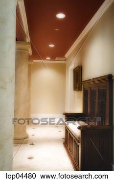 Stock Photography - long hallway with 
columns and bench. 
fotosearch - search 
stock photos, 
pictures, images, 
and photo clipart