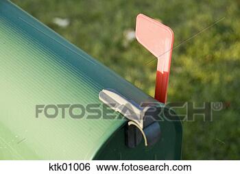 Stock Photo - mailbox flag up. 
fotosearch - search 
stock photos, 
pictures, images, 
and photo clipart