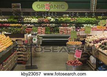 Picture - organic aisle 
in grocery store. 
fotosearch - search 
stock photos, 
pictures, images, 
and photo clipart