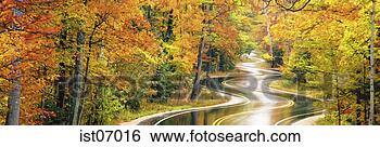 Stock Photo - panoramic view 
of winding road 
in autumn. fotosearch 
- search stock 
photos, pictures, 
images, and photo 
clipart
