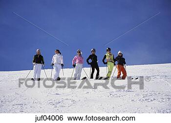 Stock Photo - skiers on slope. 
fotosearch - search 
stock photos, 
pictures, images, 
and photo clipart