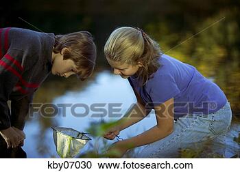 Stock Photography - students examining 
plants in lake. 
fotosearch - search 
stock photos, 
pictures, images, 
and photo clipart