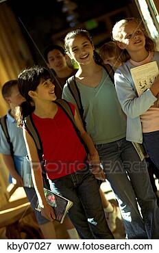 Picture - students socializing 
in school hallway. 
fotosearch - search 
stock photos, 
pictures, images, 
and photo clipart