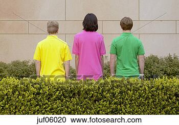 Stock Photography - teenage boys in 
bright t-shirts. 
fotosearch - search 
stock photos, 
pictures, images, 
and photo clipart