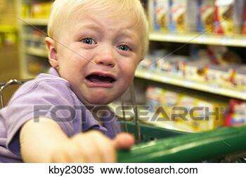 Stock Image - toddler boy crying 
in grocery store. 
fotosearch - search 
stock photos, 
pictures, images, 
and photo clipart