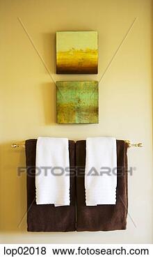 Stock Photo - towels hanging 
on rack. fotosearch 
- search stock 
photos, pictures, 
images, and photo 
clipart