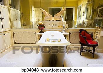 Stock Photo - unique master 
bathroom with 
free-standing 
tub. fotosearch 
- search stock 
photos, pictures, 
images, and photo 
clipart