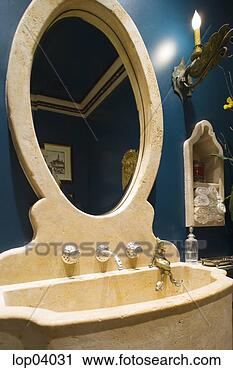 Stock Photography - unique vanity 
sink and mirror. 
fotosearch - search 
stock photos, 
pictures, images, 
and photo clipart