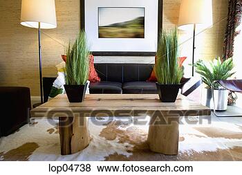 Stock Photo - urban country 
living room with 
cow print rug. 
fotosearch - search 
stock photos, 
pictures, images, 
and photo clipart