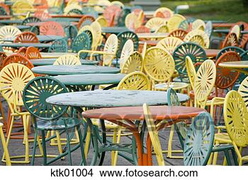 Stock Photo - vibrant outdoor 
tables and chairs. 
fotosearch - search 
stock photos, 
pictures, images, 
and photo clipart