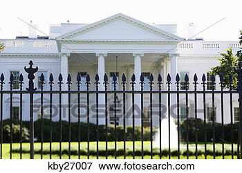 Picture - white house with 
fence in front, 
washington, dc. 
fotosearch - search 
stock photos, 
pictures, images, 
and photo clipart