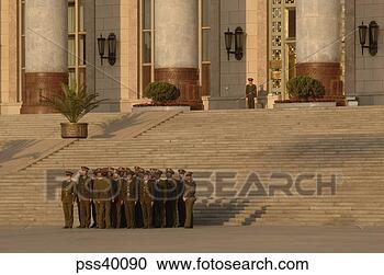 Stock Photography - asian soldiers 
in front of steps+b1167. 
fotosearch - search 
stock photos, 
pictures, images, 
and photo clipart