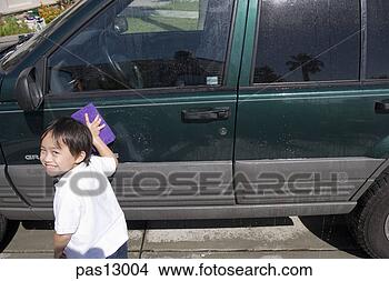 Stock Photo - boy washing car. 
fotosearch - search 
stock photos, 
pictures, images, 
and photo clipart
