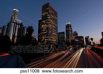 Stock Photo - city skyline and 
freeway, los angeles. 
fotosearch - search 
stock photos, 
pictures, images, 
and photo clipart