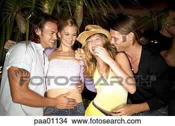 Stock Photo - couples hugging 
and laughing. 
fotosearch - search 
stock photos, 
pictures, images, 
and photo clipart