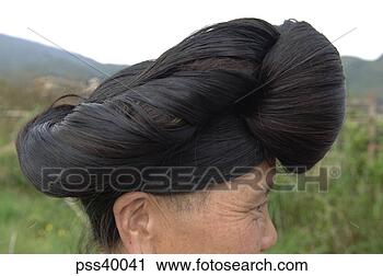 Stock Photography - detail of woman's 
ornate hairstyle, 
guilin, china. 
fotosearch - search 
stock photos, 
pictures, images, 
and photo clipart