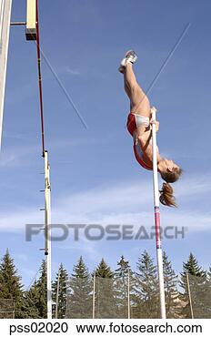 Stock Photography - female athlete 
pole vaulting. 
fotosearch - search 
stock photos, 
pictures, images, 
and photo clipart