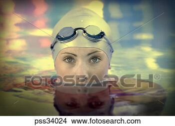 Stock Photo - female swimmer 
in water. fotosearch 
- search stock 
photos, pictures, 
images, and photo 
clipart