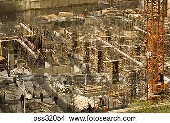 Stock Photo - high angle view 
of construction 
site. fotosearch 
- search stock 
photos, pictures, 
images, and photo 
clipart